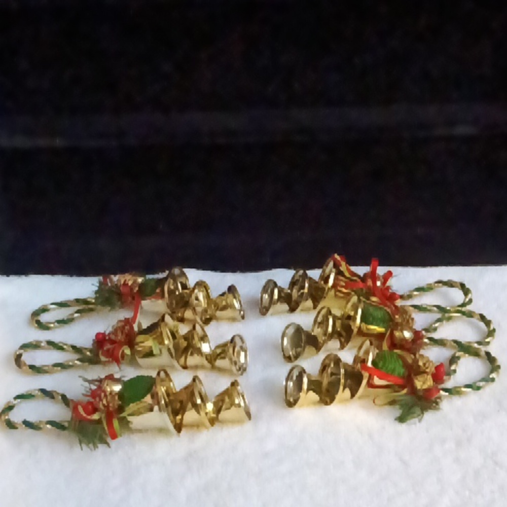 Gold Metal Christmas Bell Ornaments